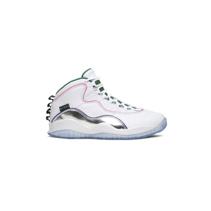Air Jordan 10 Retro Hvit Sølvgrønne Herresko