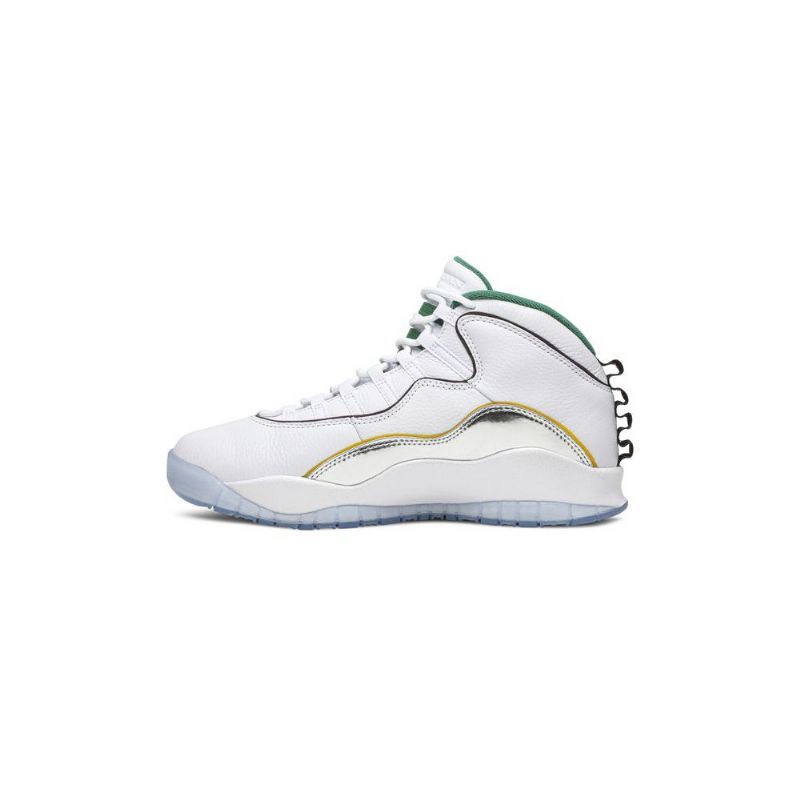 Air Jordan 10 Retro Hvit Sølvgrønne Herresko