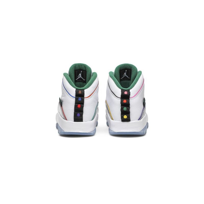 Air Jordan 10 Retro Hvit Sølvgrønne Herresko