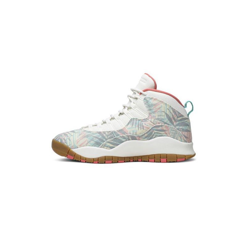 Air Jordan 10 Retro Hvite Flerfargede Herresko