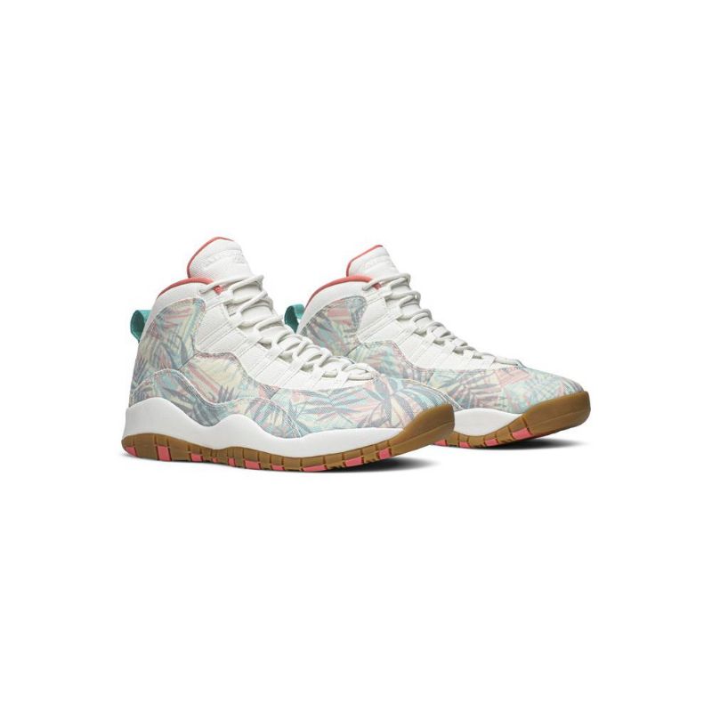 Air Jordan 10 Retro Hvite Flerfargede Herresko