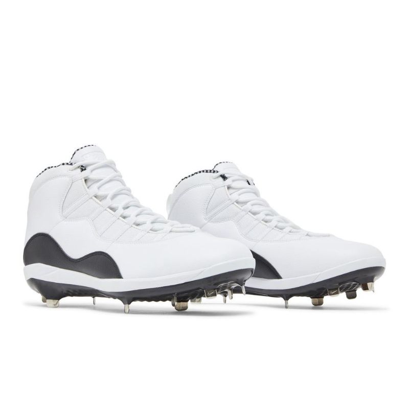 Air Jordan 10 Retro Metall Hvit Svart Herresko
