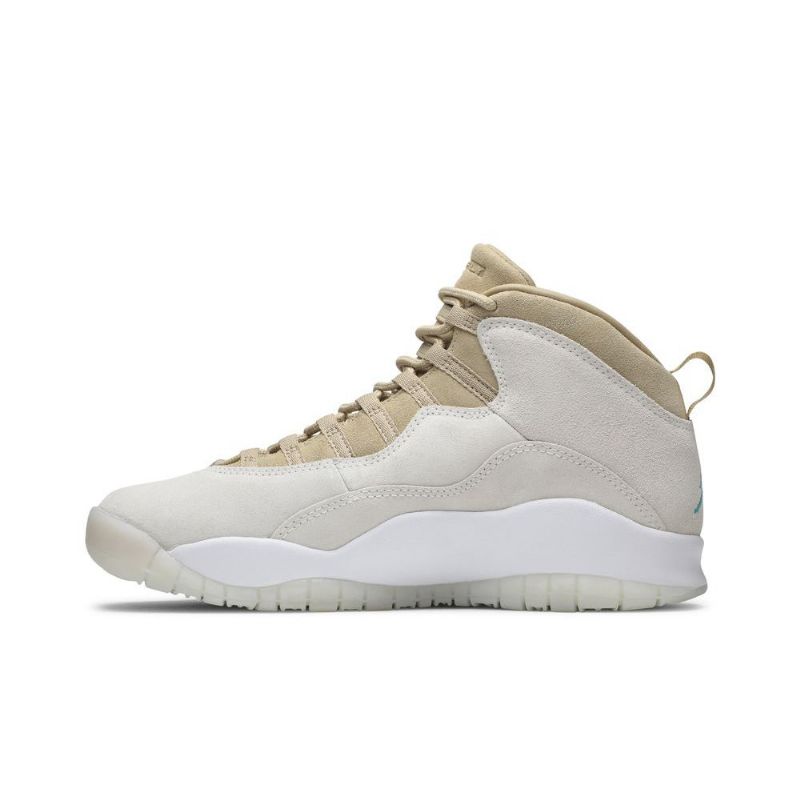 Air Jordan 10 Solely Retro Hvit Grønn Herresko