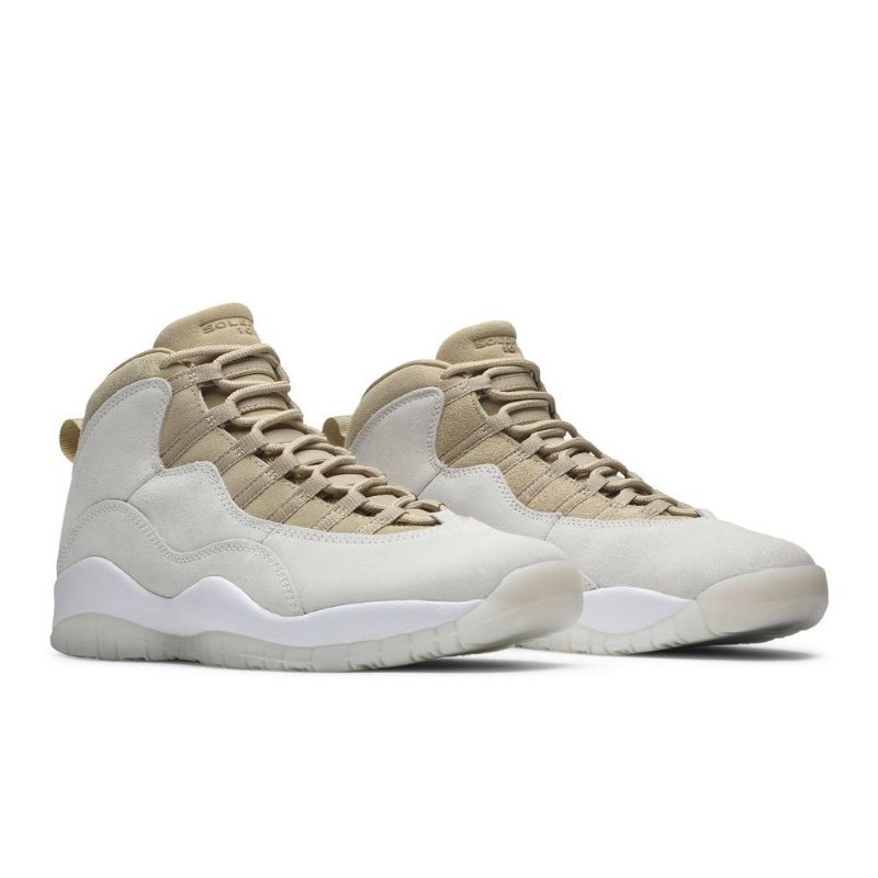 Air Jordan 10 Solely Retro Hvit Grønn Herresko