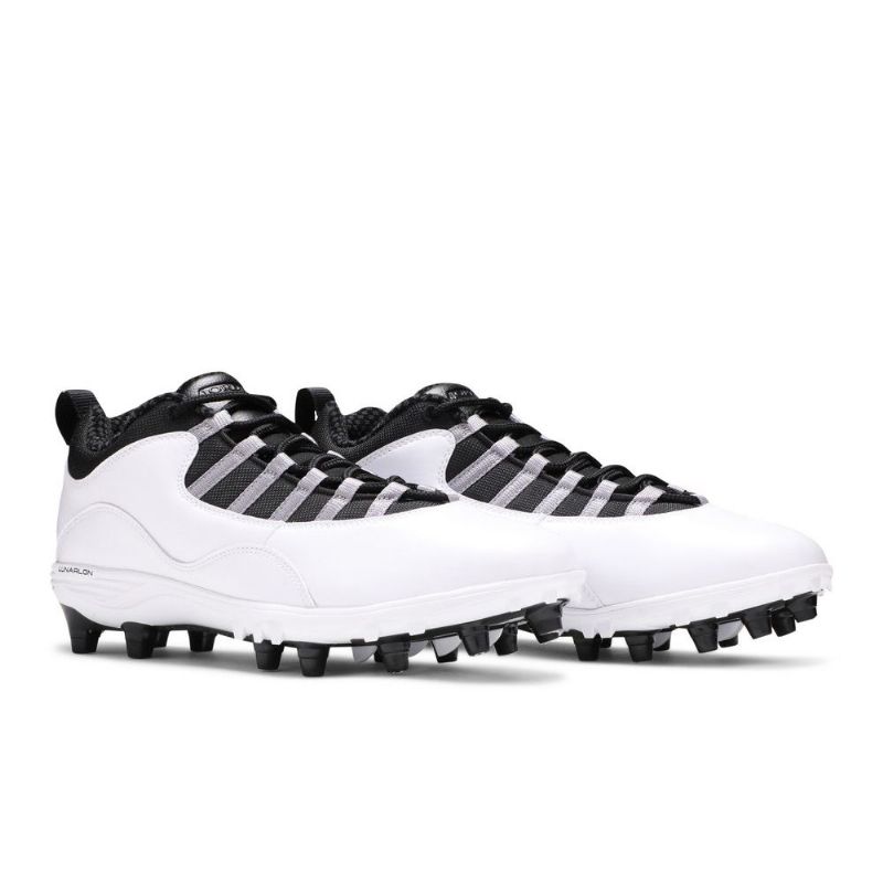 Air Jordan 10 Td Lav Hvit Grå Svart Herresko