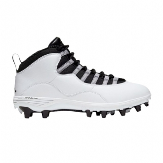 Air Jordan 10 Td Mid Hvit Grå Svarte Herresko