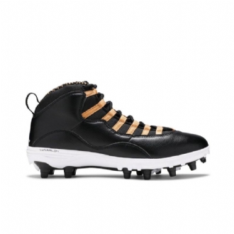 Air Jordan 10 Td Mid Svart Gull Hvit Herresko