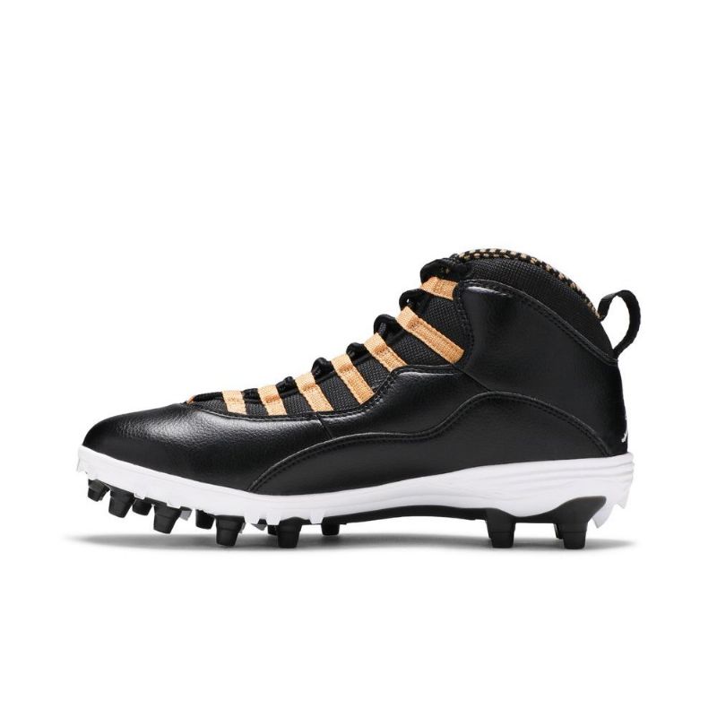 Air Jordan 10 Td Mid Svart Gull Hvit Herresko