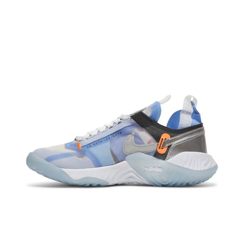 Air Jordan Delta Breathe Hvit Blå Svart Sølv Herresko