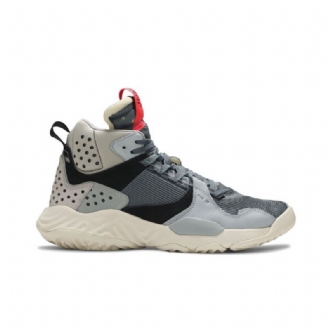 Air Jordan Delta Mid Grå Svart Rød Herresko