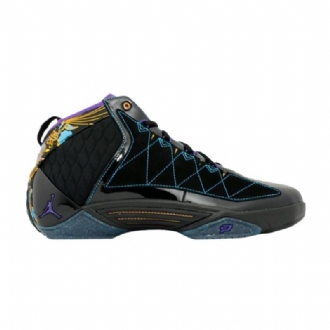 Air Jordan Cp3 Cp3.ii Svart Lilla Blå Gul Herresko