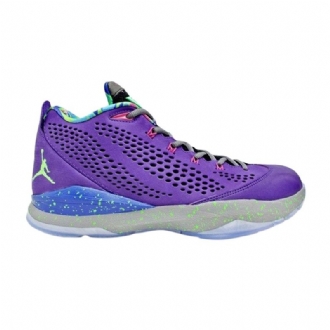 Air Jordan Cp3 Cp3.vii Lilla Grønn Blå Grå Herresko
