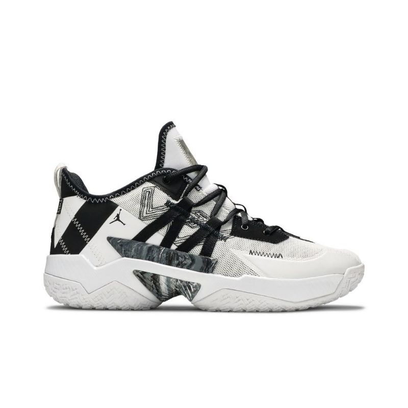 Air Jordan Westbrook One Take 2 Hvit Svart Grå Herresko