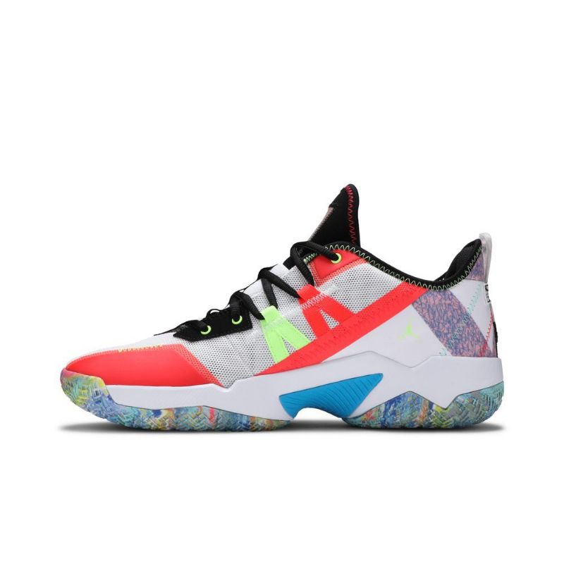 Air Jordan Westbrook One Take 2 Hvite Flerfargede Herresko