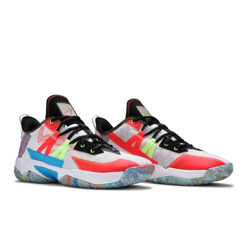Air Jordan Westbrook One Take 2 Hvite Flerfargede Herresko
