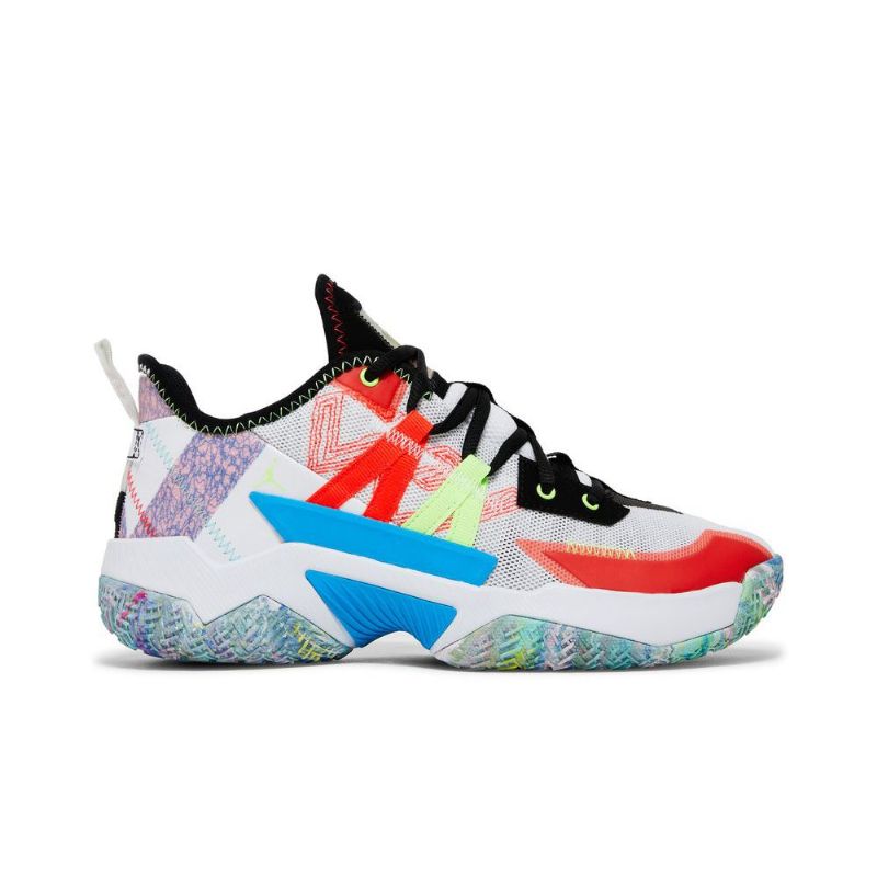 Air Jordan Westbrook One Take 2 Pf Hvit Flerfarget Herresko