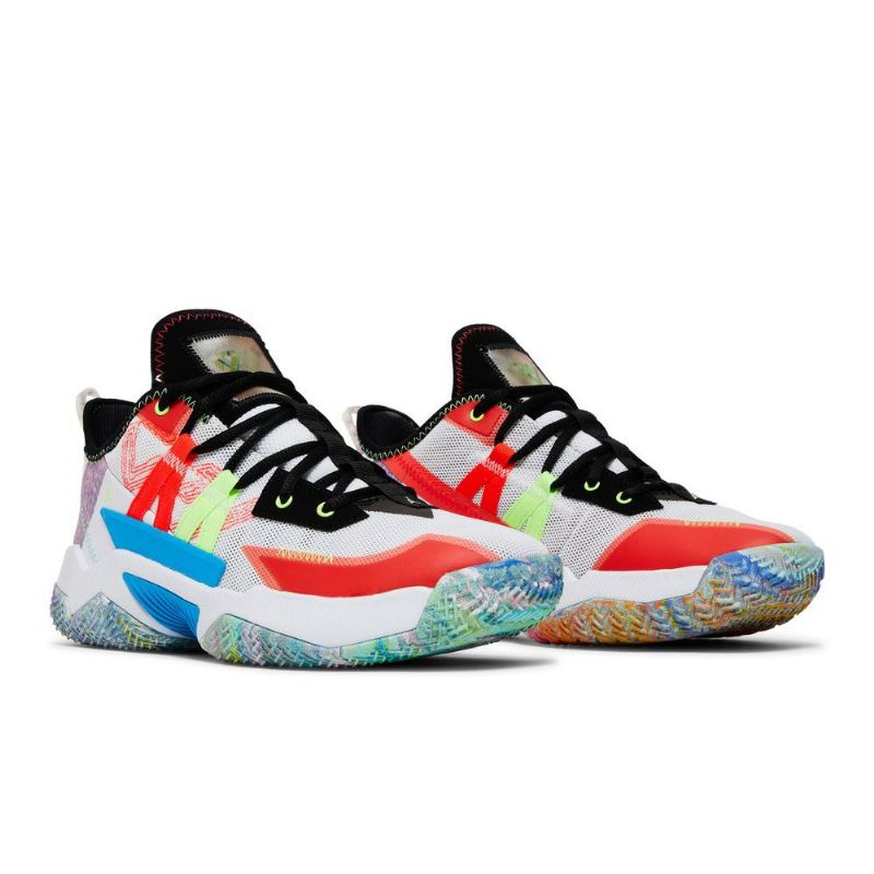 Air Jordan Westbrook One Take 2 Pf Hvit Flerfarget Herresko