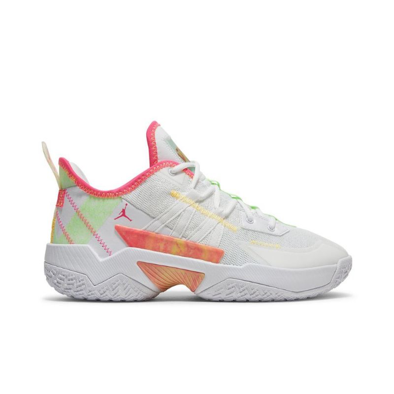 Air Jordan Westbrook One Take 2 Pf Hvit Grønn Gul Rosa Herresko