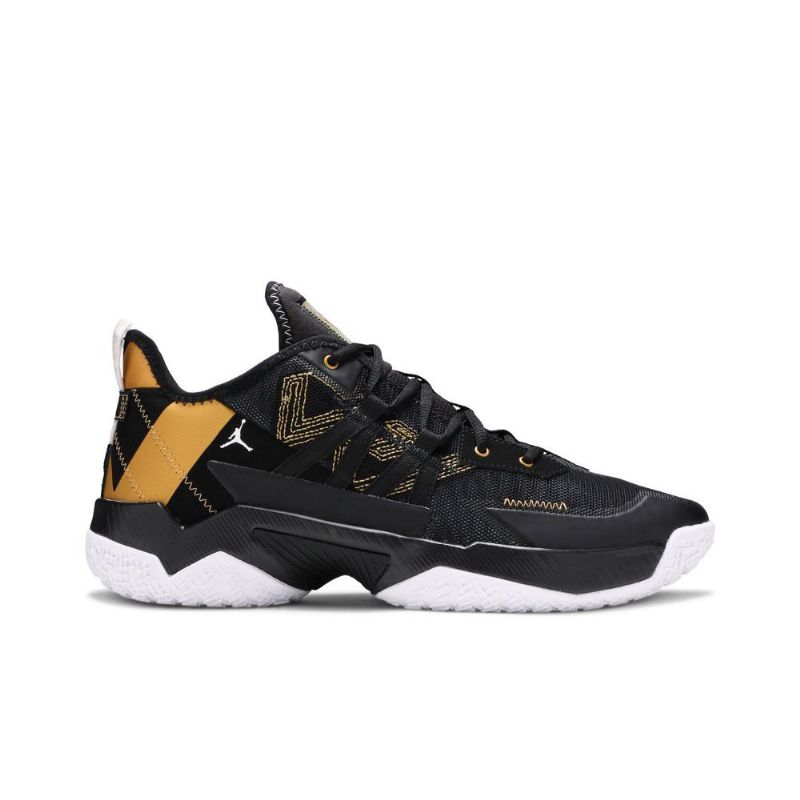 Air Jordan Westbrook One Take 2 Pf Svart Gull Hvit Herresko