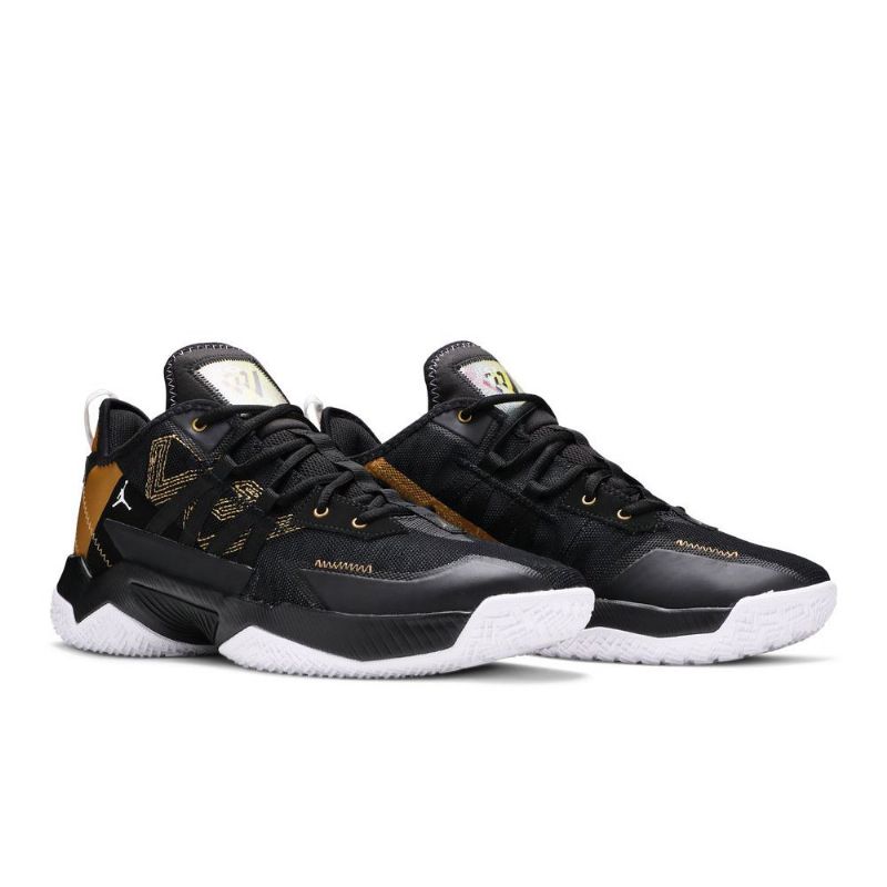 Air Jordan Westbrook One Take 2 Pf Svart Gull Hvit Herresko