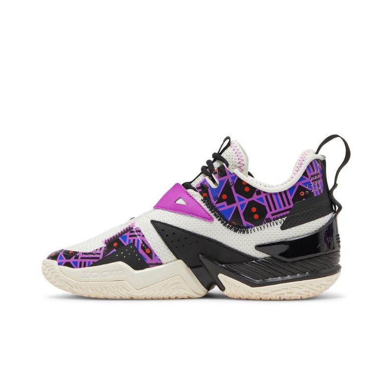 Air Jordan Westbrook One Take Hvit Svart Lilla Herresko