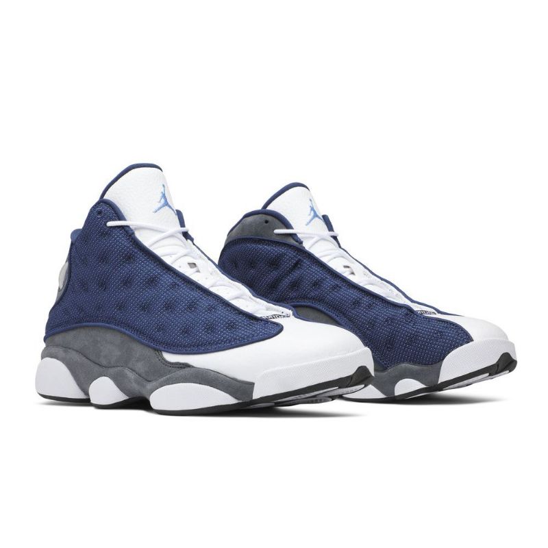 Air Jordan 13 Retro Blå Grå Hvit Herresko