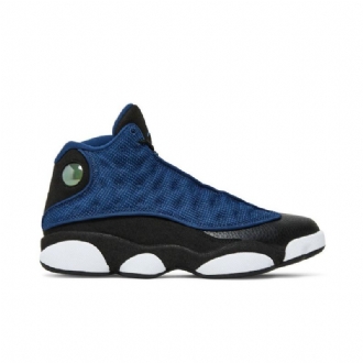 Air Jordan 13 Retro Blå Svart Hvit Herresko