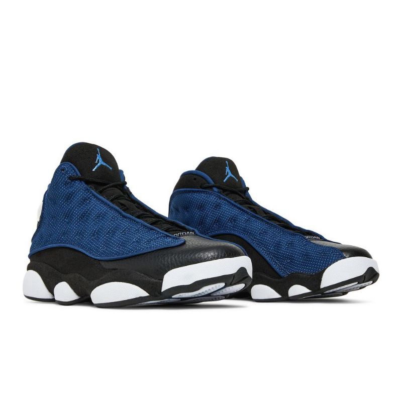 Air Jordan 13 Retro Blå Svart Hvit Herresko