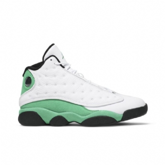 Air Jordan 13 Retro Hvit Grønn Svart Herresko