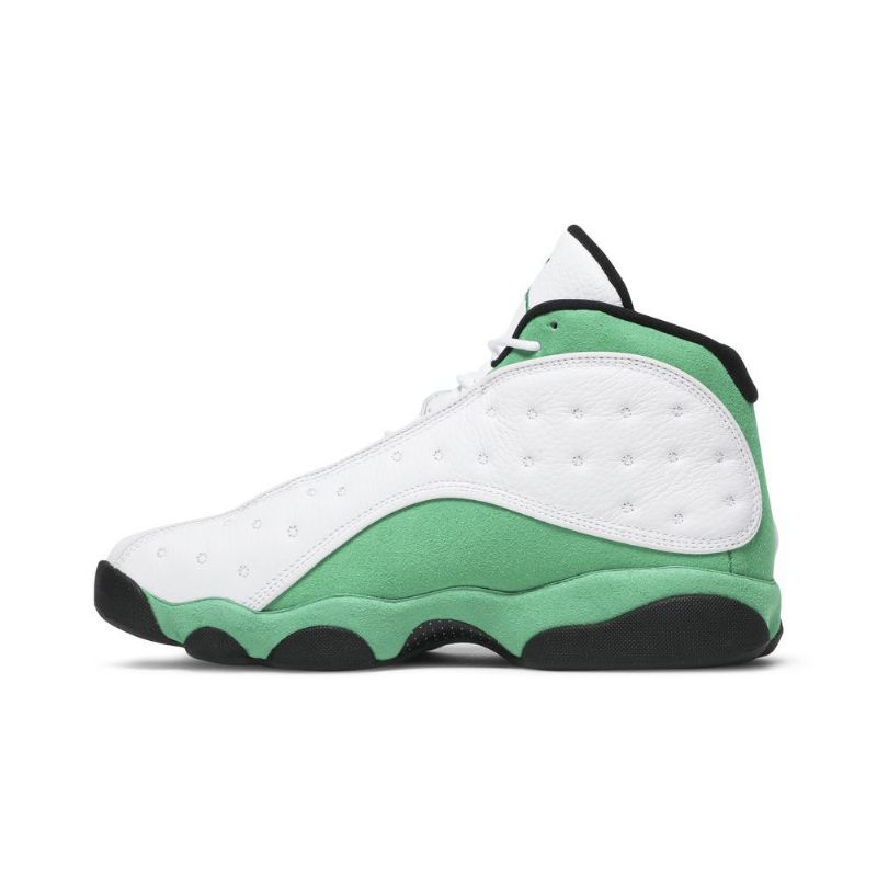 Air Jordan 13 Retro Hvit Grønn Svart Herresko