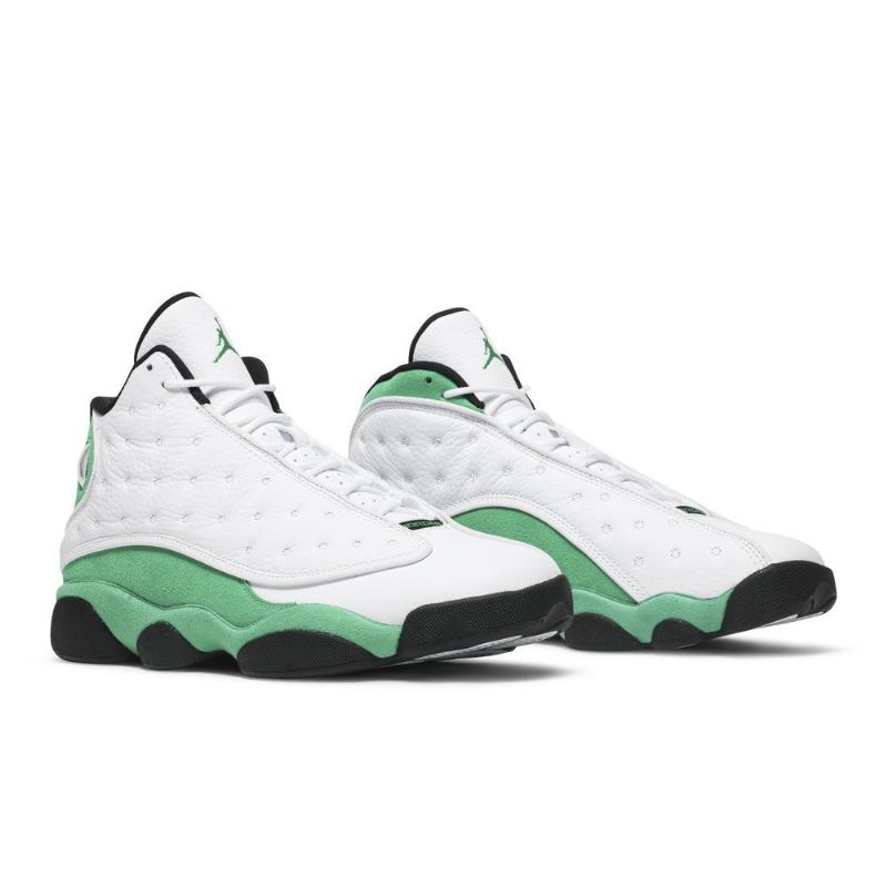 Air Jordan 13 Retro Hvit Grønn Svart Herresko