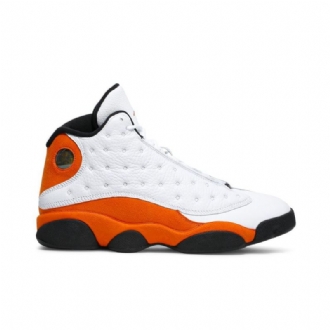 Air Jordan 13 Retro Hvit Oransje Svart Herresko