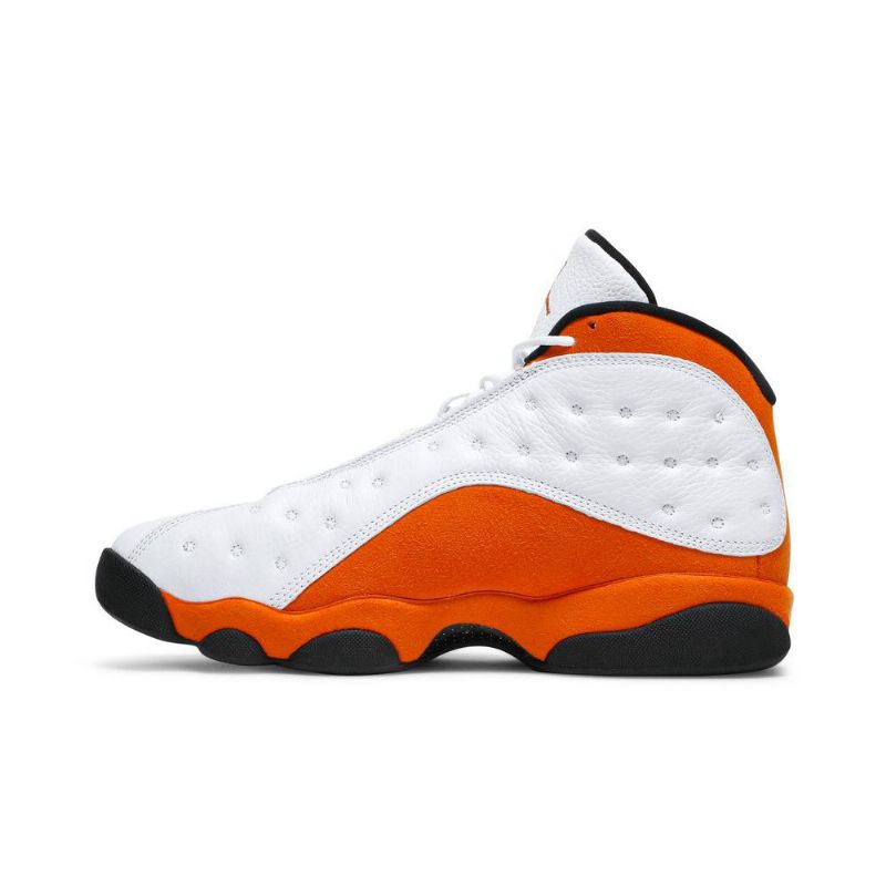 Air Jordan 13 Retro Hvit Oransje Svart Herresko