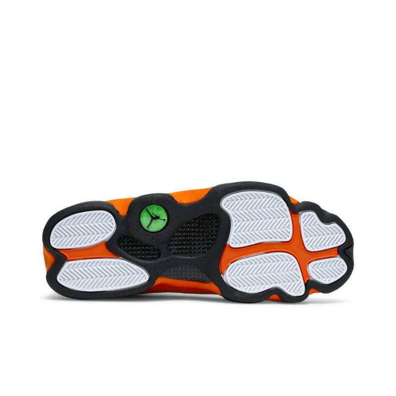 Air Jordan 13 Retro Hvit Oransje Svart Herresko