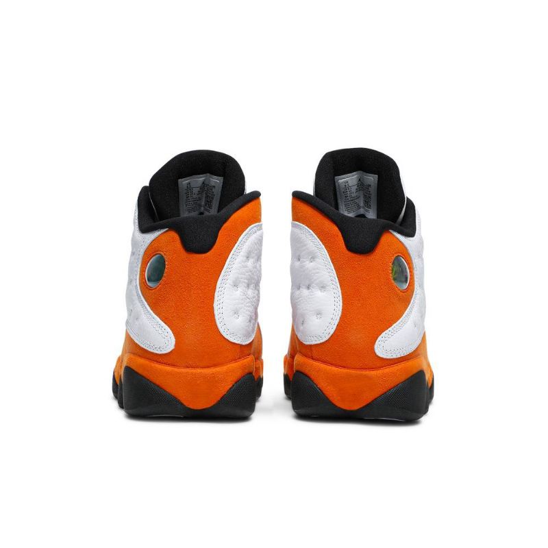 Air Jordan 13 Retro Hvit Oransje Svart Herresko