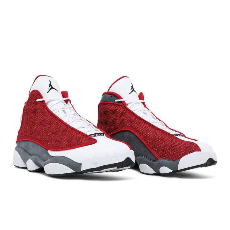 Air Jordan 13 Retro Rød Grå Hvit Svart Herresko