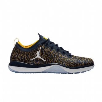 Air Jordan Trainer 1 Lav Marineblå Gul Hvit Herresko