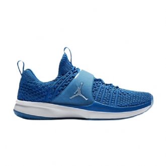 Air Jordan Trainer 2 Flyknit Blå Sølv Herresko