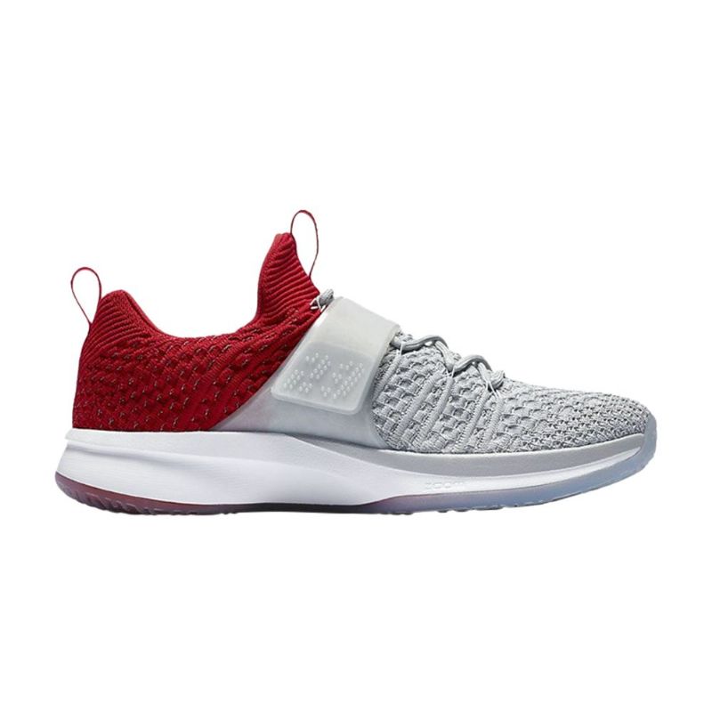 Air Jordan Trainer 2 Flyknit Grå Rød Sølv Herresko