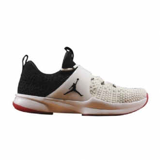 Air Jordan Trainer 2 Flyknit Hvit Svart Rød Herresko