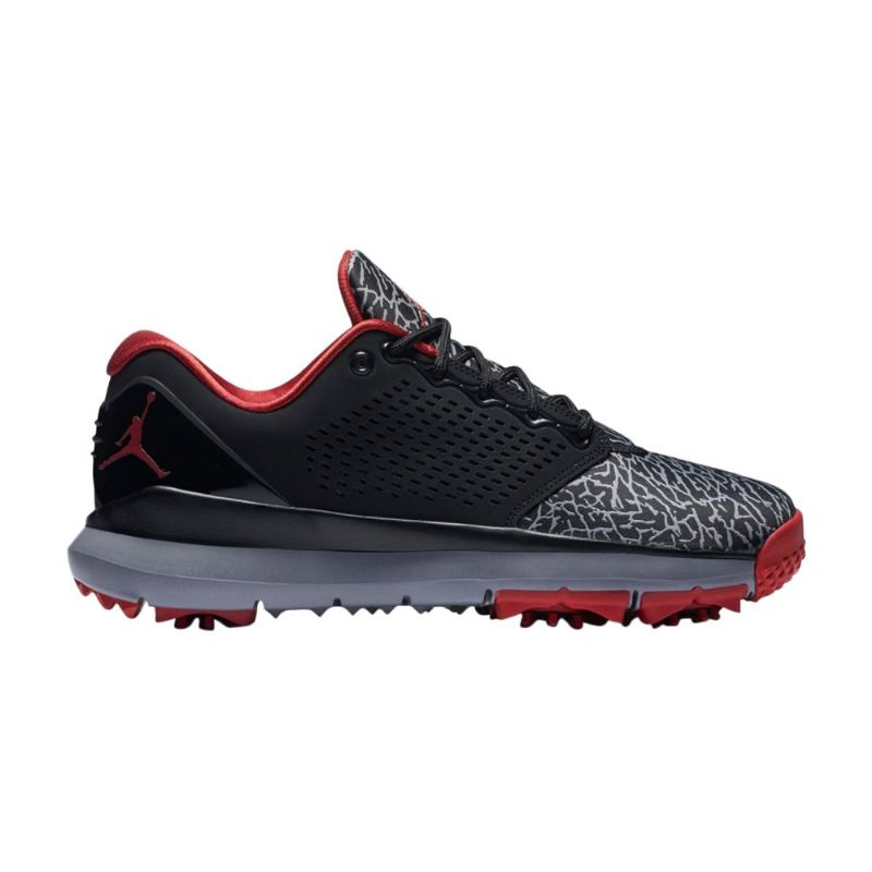 Air Jordan Trainer St Golf Svart Rød Grå Herresko