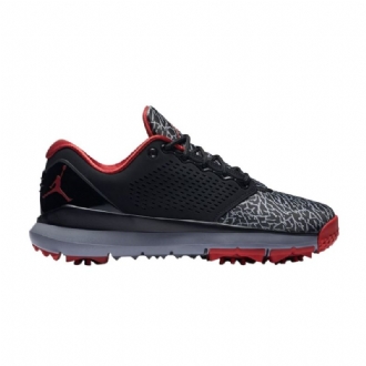 Air Jordan Trainer St Golf Svart Rød Grå Herresko