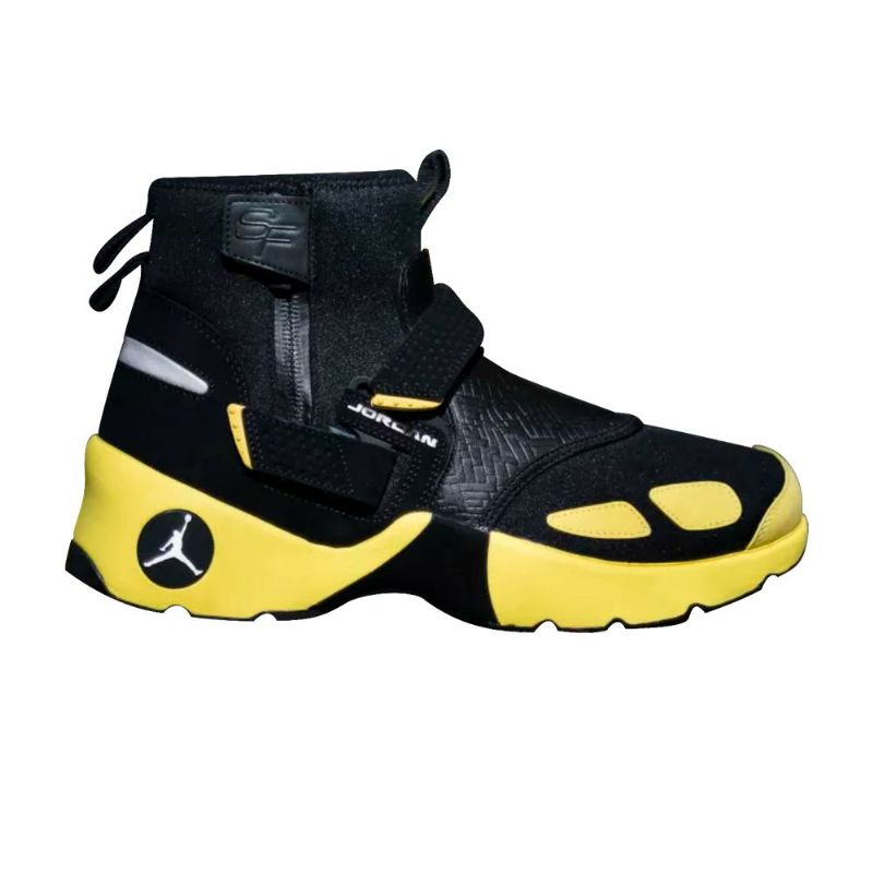 Air Jordan Trunner X Solefly Lx Høy Svart Gul Hvit Herresko