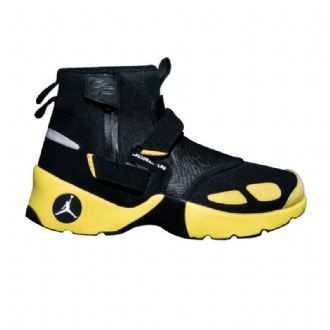 Air Jordan Trunner X Solefly Lx Høy Svart Gul Hvit Herresko