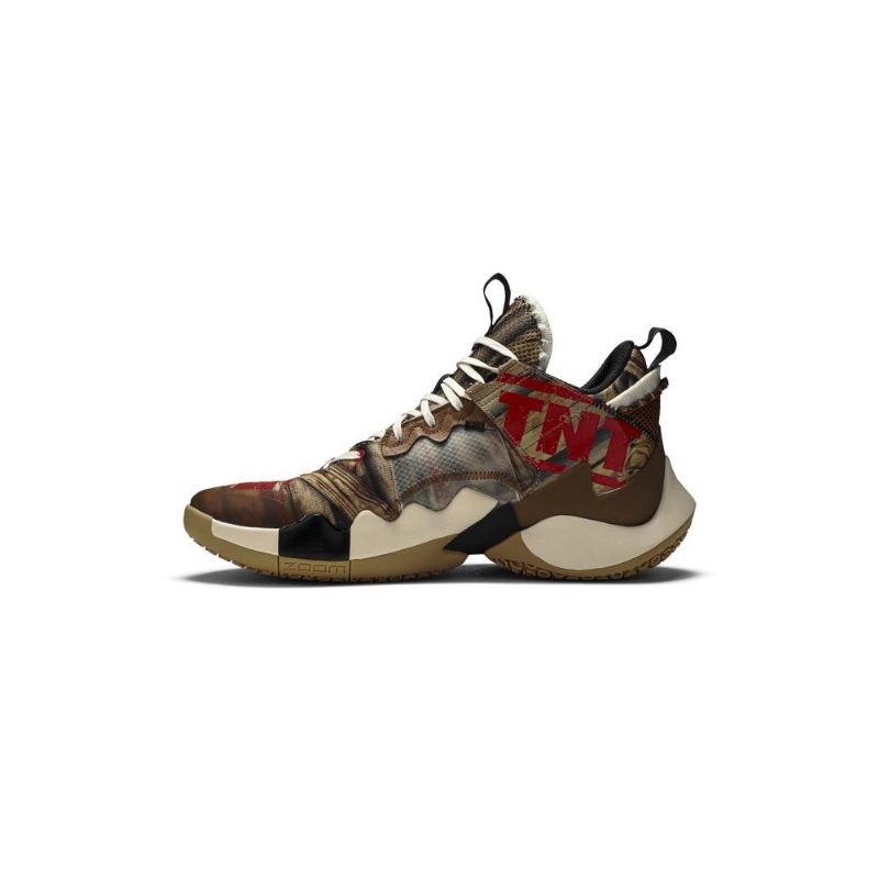 Air Jordan Hvorfor Ikke Zer0.2 Se Brun Rød Svart Herresko