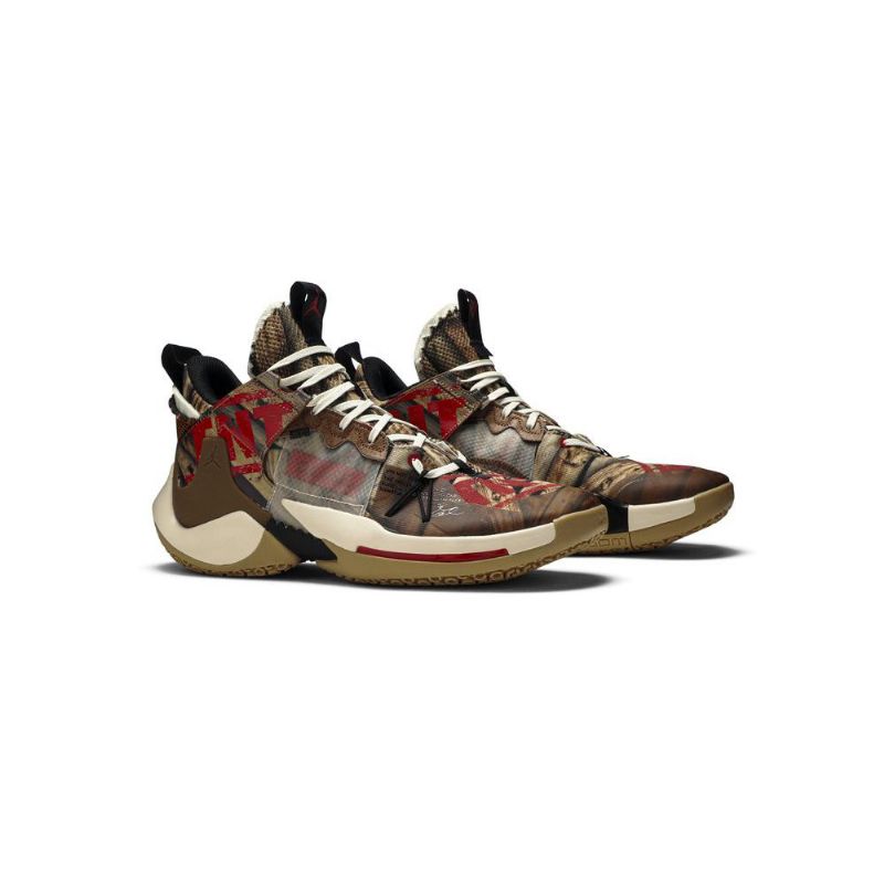 Air Jordan Hvorfor Ikke Zer0.2 Se Brun Rød Svart Herresko