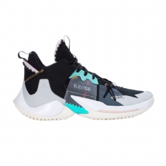 Air Jordan Hvorfor Ikke Zer0.2 Se Svart Grå Turkis Hvit Herresko