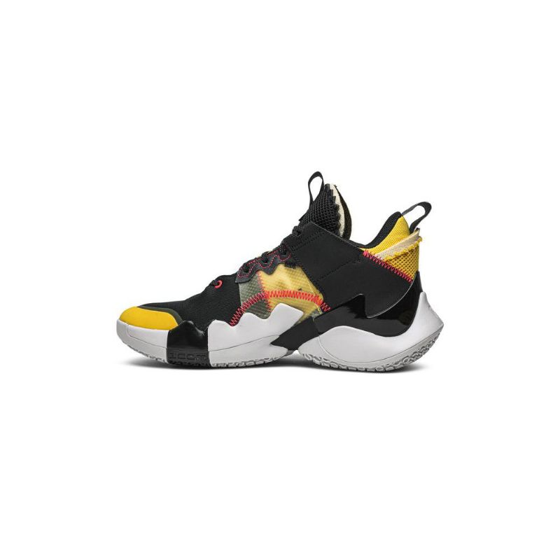 Air Jordan Hvorfor Ikke Zer0.2 Svart Gul Rød Grå Herresko