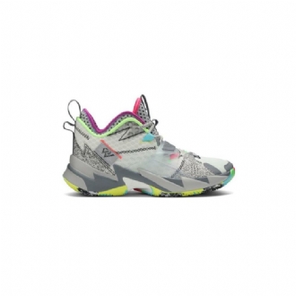 Air Jordan Hvorfor Ikke Zer0.3 Hvit Grå Herresko