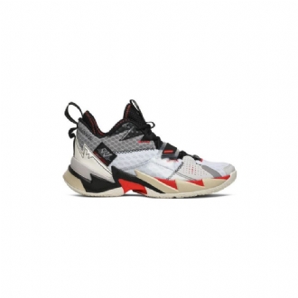 Air Jordan Hvorfor Ikke Zer0.3 Hvit Rød Grå Svart Herresko